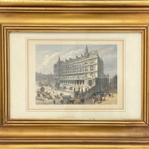 תצריב אנגלי עתיק (ויקטוריאני) משנת 1878, 'Cannon Street Railway Station, London'