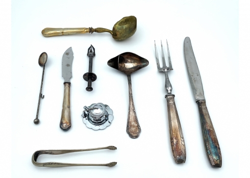 לוט של 9 כלי הגשה ישנים שונים