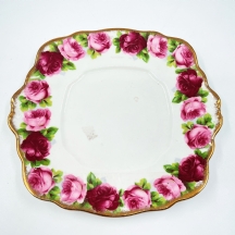 צלחת פורצלן מתוצרת: 'רויאל אלברט' (Royal Albert) דגם: Old English Rose
