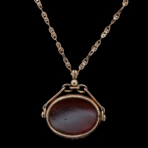 שרשרת ותליון ויקטוריאני עתיק מסוג 'FOB'