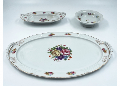 לוט של 3 כלי פורצלן גרמנים ישנים מתוצרת: 'רוזנטל' (Rosenthal), מדגמים שונים