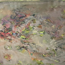 יהודית הר אבן (Yehudit Har-Even) - 'שדות עמק יזראל'  ציור ישן, גואש ושמן על נייר