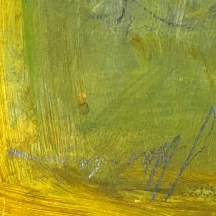 יהודית הר אבן (Yehudit Har-Even)  - 'מורדות הכרמל' - ציור ישן, גירי פנדה, אקוורל