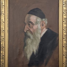 'דמות יהודי' - ציור ישן, שמן על בד, חתום
