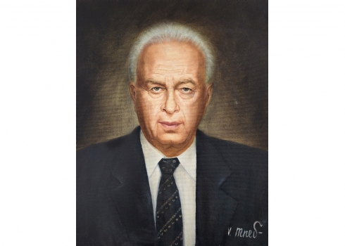 ולדימיר מנב - יצחק רבין - דיוקן'