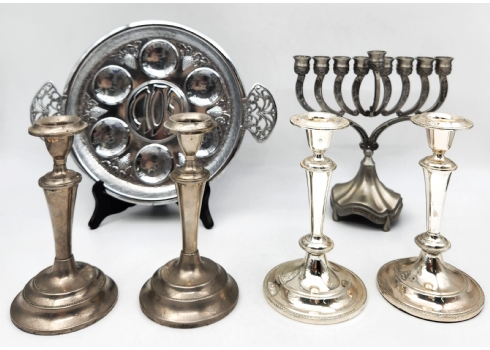 לוט של 6 חפצי מתכת ישנים שונים