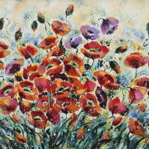 גלינה (דטלוף) מזין, (Galina Mazin-Datloof), 'שדה פרגים אדומים'