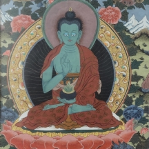 ציור טנקה, טאנגקה (Thangka) טיבטי ישן ויפה, מציור ביד בצבעי גואש על בד
