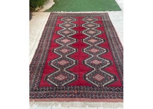 שטיח פקיסטני, צמר על כותנה, עבודת יד