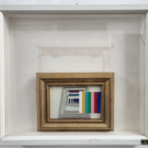 בוקי שוורץ (1932-2009), עבודה תלת ממדית וקולז', חתום ומתוארך 1991
