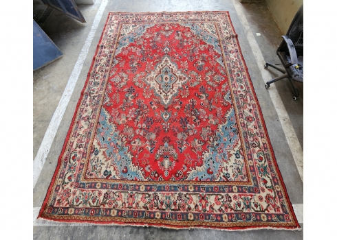 שטיח פרסי ישן וגדול מיימדים, עשוי עבודת יד