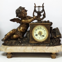 גרניטורה (Garniture) צרפתית עתיקה ומרשימה מהמאה ה-19 - אלגוריה למוסיקה