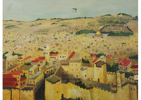 'ירושלים' - שמן על בד