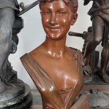 ארנסט ג׳אסטין פרנד - Ernest Justin Ferrand (צרפתי 1846 - 1932) - פסל ברונזה עתיק