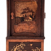 'תיבת פאזל' שולחנית עתיקה משנת 1900 בקירוב מעוטרת שיבוץ מרקטרי (Marquetry)