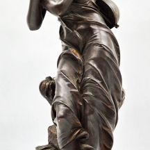 Eutrope Bouret (צרפתי, 1833-1906) - פסל ברונזה צרפתי עתיק מסוף המאה ה-19