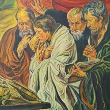 ציור ישן על פי ציורו הנודע של יאקוב יורדאנס (Jacob Jordaens)