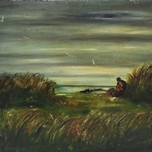 שמן על קרטון, חתום 'harrie hopper'