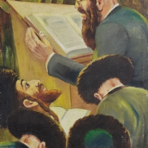 'חמישה יהודים' - שמן על בד, לא חתום