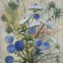 'S. Palma' - 'פרחים ' - ציור ישן, שמן על בד, חתום ומתוארך: 1956