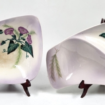 זוג כלי חרסינה אנגלים מתוצרת: 'קרלטון וואר' (Carlton Ware), מעוטרים בצביעת יד