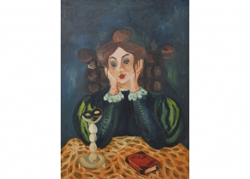 ג'ני קלי (Jenny Kali) - שמן על בד, חתום, מידות: 79X58 ס"מ