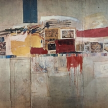 רוברט ראושנברג (Robert Rauschenberg) - הדפס מצולם ישן ממוסגר