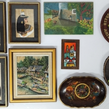 לוט של 9 קישוטים ישנים שונים