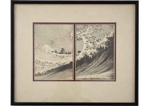 הדפס על פי חיתוך עץ יפני של האמן 'קָצושִיקָה הוֹקוסאי'