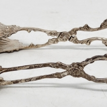 לוט של 2 כלי הגשה וכיבוד ישנים עשויים כסף '800', חתומים, משקל כולל: 102 גרם סה"כ