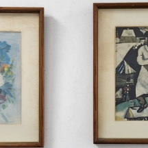 לוט של שני הדפסים מצולמים על פי ציורים