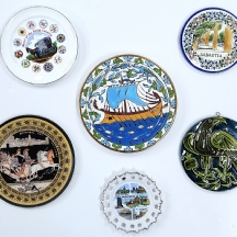 לוט של 6 צלחות ישנות שונות