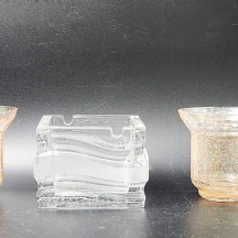 לוט של 5 כלי זכוכית וקריסטל ישנים שונים