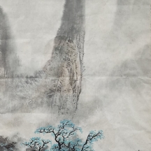 ציור סיני ישן, אקוורל וגואש על נייר, חתום, 1940-1960 בקירוב