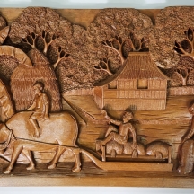 לוח עץ אסיתי ישן