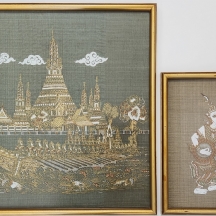 לוט של 2 תמונות תאילנדיות ישנות