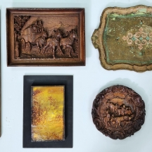 לוט של 5 פריטים דקורטיביים, ישנים שונים