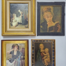 לוט של 4 תמונות ישנות ובסגנון עתיק