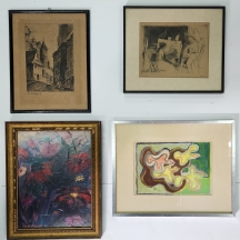 לוט של 4 תמונות ישנות