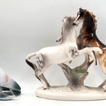 לוט של 3 פריטי פורצלן בדמות בעלי חיים