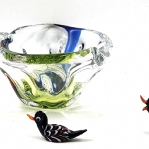 לוט של 6 חפצי זכוכית ישנים