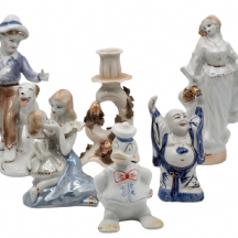 לוט של 6 פסלוני פורצלן ישנים