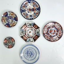 לוט של 6 צלחות דקורטיביות מפורצלן