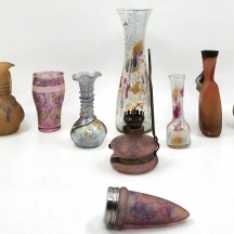 לוט של 9 כלי זכוכית שונים