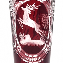 כד קריסטל ישן ויפה מעוטר בליטוש מסוג 'Cut to Clear'