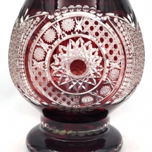 כד קריסטל ישן ויפה מעוטר בליטוש מסוג 'Cut to Clear'