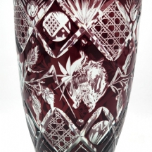 כד קריסטל ישן ויפה מעוטר בליטוש מסוג 'Cut to Clear'