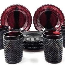 סט של 6 כוסות זכוכית ישנות