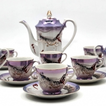 סט פורצלן יפני ישן למוקה