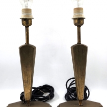 זוג רגלי מנורות שולחן ישנים, בסגנון אר-דקו